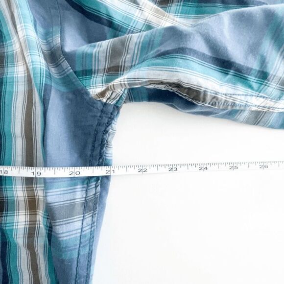Calvin Klein Jeans Mens Long Sleeve Shirt Button Down Plaid Blue Medium - Picture 6 of 7